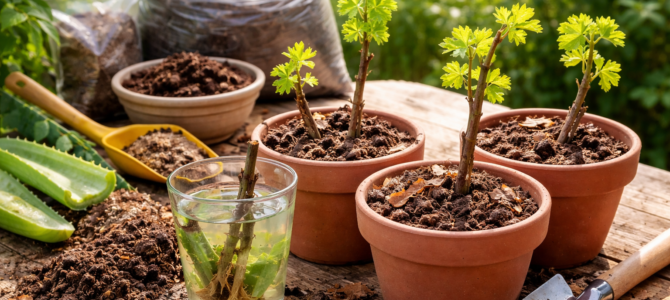 Un método práctico para aprovechar esquejes de uva y cultivar uvas en casa.