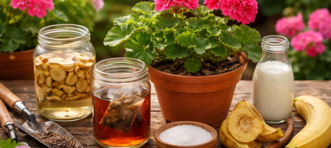 Cómo estimular la floración del geranio en invierno con un truco sencillo de cocina.