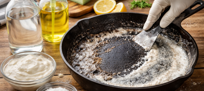 La grasa y el hollín pueden desaparecer fácilmente: un truco para limpiar utensilios de cocina, incluso de hierro fundido.