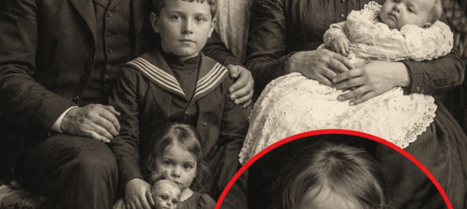 Nadie notó este detalle en la foto familiar… hasta que el zoom reveló sus ojos