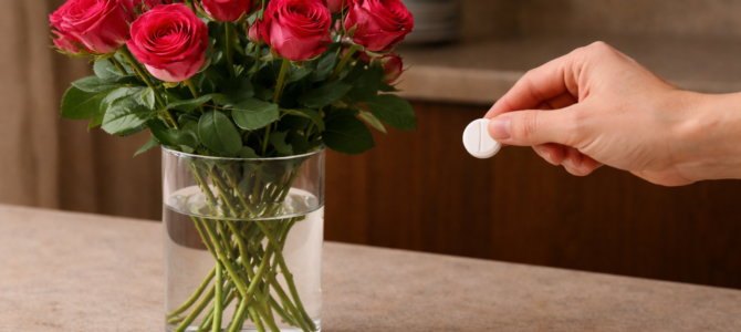 ¿Por qué deberías colocar una pastilla de aspirina en tu florero?