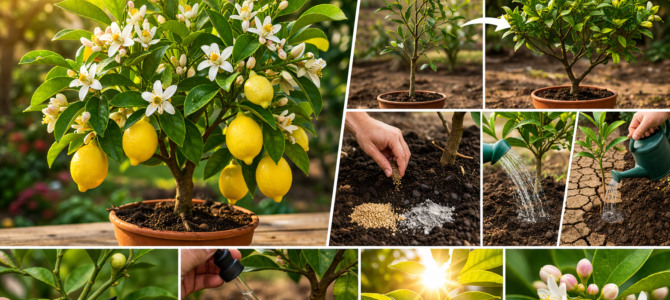Cómo cuidar un limonero para estimular su floración con métodos prácticos y adecuados.