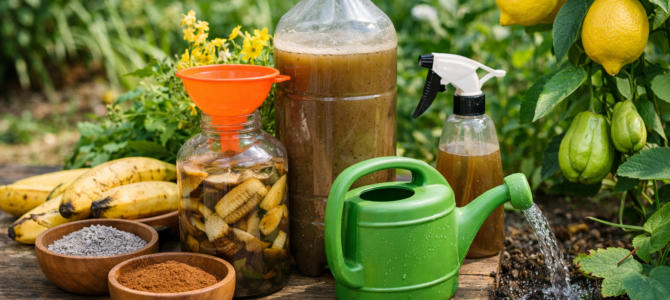 Abono casero para favorecer la floración y el crecimiento de las plantas de forma natural.