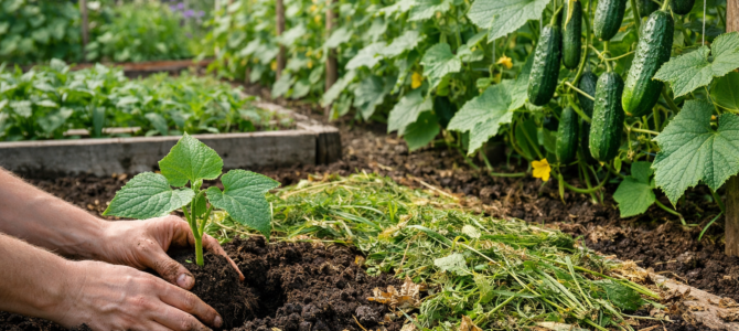 Qué añadir al suelo antes de plantar pepinos para mejorar su crecimiento.
