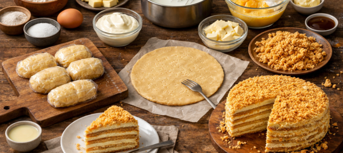 Torta milhojas con crema suave y capas crujientes: receta casera fácil y deliciosa.
