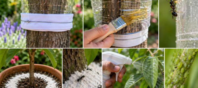 3 métodos prácticos para controlar hormigas, pulgones y plagas en frutales y plantas.