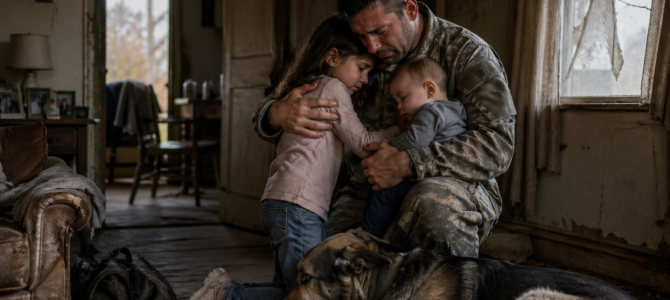 Un soldado regresó a casa y encontró a sus hijos solos… lo que había ocurrido en su ausencia dejó a todos en silencio