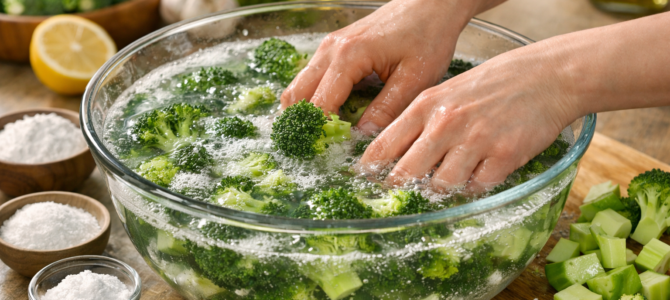Cómo lavar el brócoli correctamente para una mejor higiene en casa.