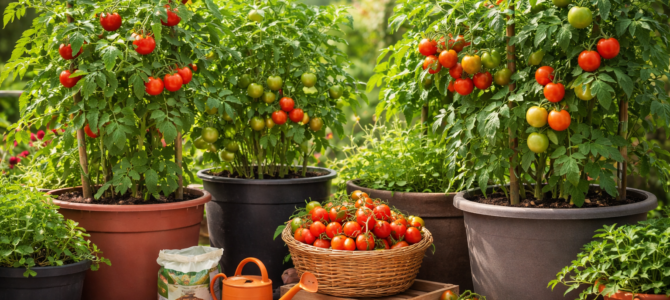 Cómo cultivar tomates en macetas para lograr plantas productivas durante todo el año.
