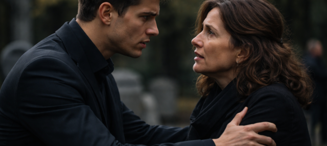 En el funeral de mi esposo, una decisión inesperada de mi hijo cambió mi lugar en la familia para siempre