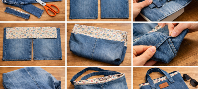 Cómo hacer un bolso con jeans reciclados de forma rápida y sencilla.