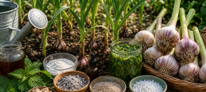 Cómo fertilizar el ajo en mayo para favorecer bulbos grandes y hojas verdes y saludables.