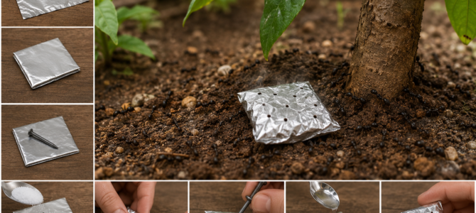 Truco sencillo con papel aluminio para ayudar al cuidado y mantenimiento del huerto.