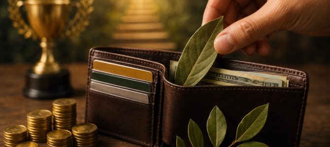 Laurel en tu billetera: ritual popular asociado a la abundancia y la prosperidad.