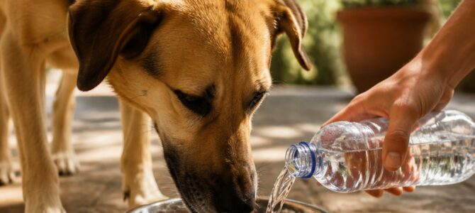 El error común al dar agua a un perro en días de mucho calor