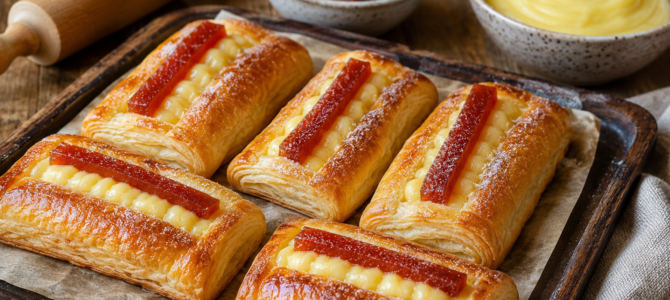 Cómo hacer Vigilantes de Membrillo y Crema Pastelera con masa casera