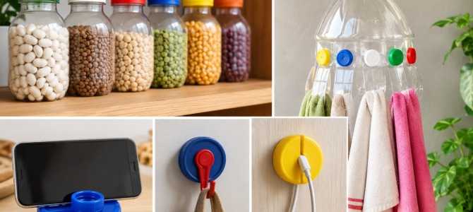 5 ideas creativas para reutilizar botellas de plástico y darles una segunda vida en el hogar.