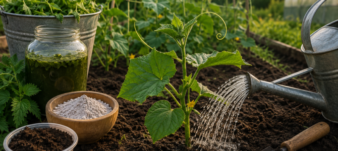 La primera fertilización de los pepinos: el error que puede afectar las raíces y cómo evitarlo.
