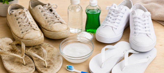 Cómo limpiar zapatillas y sandalias con una mezcla casera sencilla y efectiva. Cómo limpiar zapatillas y sandalias con una mezcla casera sencilla y efectiva.