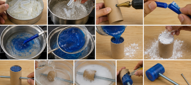 Idea creativa para reutilizar barras de pegamento: proyecto práctico y económico para hacer en casa.