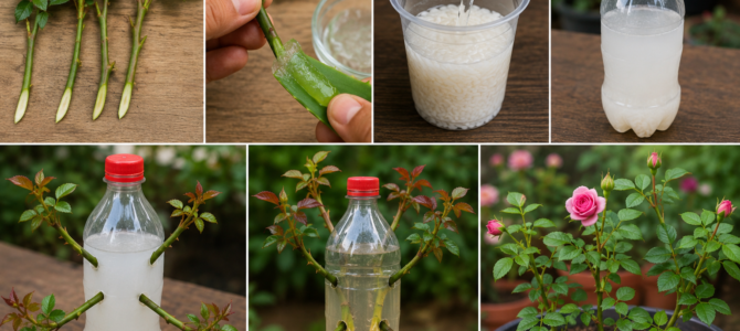 Cómo cultivar un rosal a partir de esquejes usando solo agua.