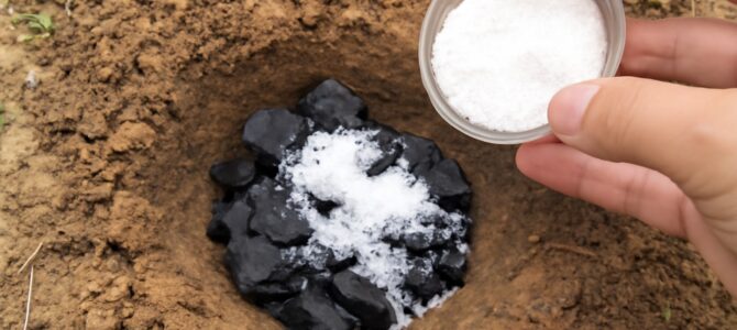 Experimento casero con carbón y sal en un agujero en la tierra: cómo se hace y para qué sirve Experimento casero con carbón y sal en un agujero en la tierra: cómo se hace y para qué sirve