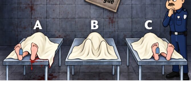 Acertijo visual: ¿cuál de los tres sigue con vida? Acertijo visual: ¿cuál de los tres sigue con vida?