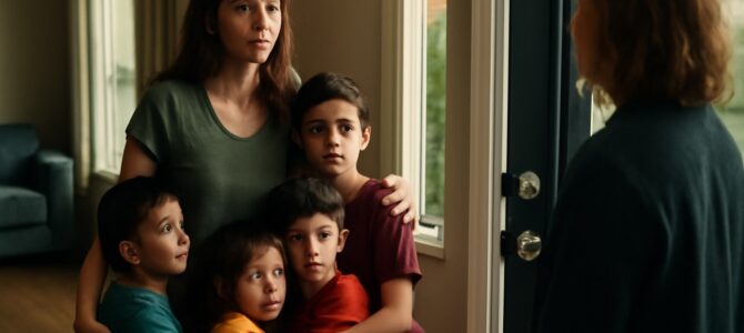 Adopté a cuatro hermanos que iban a ser separados y, un año después, una desconocida tocó mi puerta con la verdad sobre sus padres biológicos