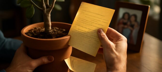 La carta oculta en una maceta: el secreto que una madre guardó hasta el final para enseñarle a su hijo el verdadero valor de la familia