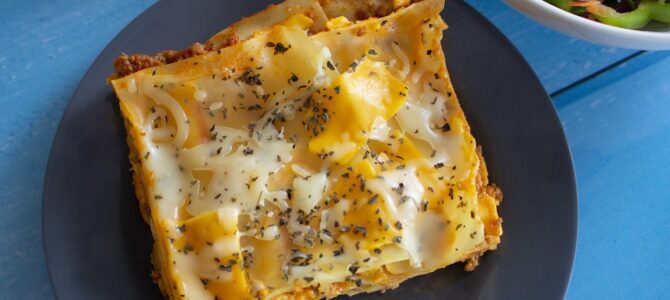 Lasaña de Queso Azul y Pollo Cordon Bleu en Air Fryer: Receta Cremosa y Gratinada