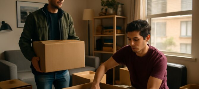 Mi hermano mayor viajó a Oregón para ayudarme a empacar mi pequeño departamento