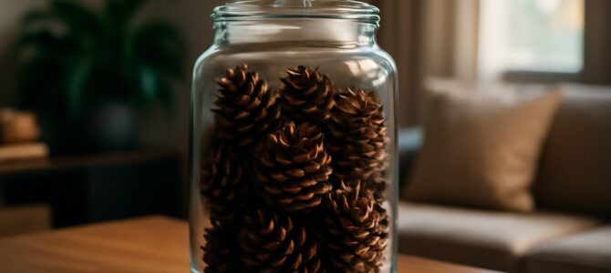 Piñas de pino en un frasco de vidrio: una idea decorativa y práctica para el hogar Piñas de pino en un frasco de vidrio: una idea decorativa y práctica para el hogar