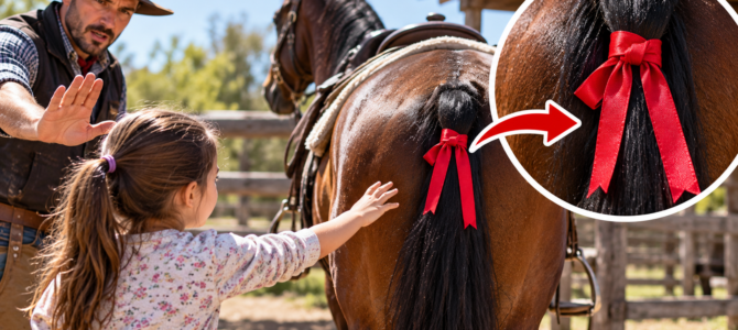 ¿Qué significa una cinta roja en la cola de un caballo? La advertencia que todos deberían conocer antes de acercarse