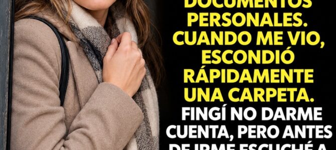 Encontré a mi esposo revisando los documentos de mi suegra y escondió una carpeta: lo que ella dijo antes de que me fuera me heló la sangre