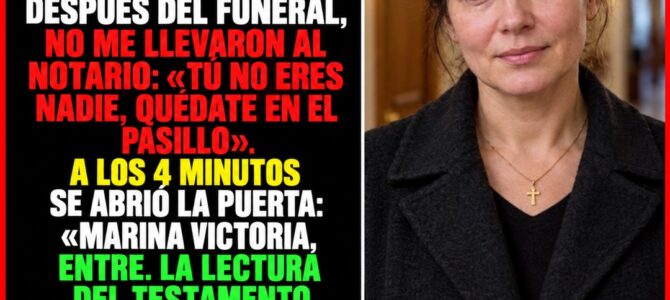Mi familia no me dejó entrar a la notaría: «Tú no eres nadie para ella». El notario empezó a leer el testamento con mi nombre