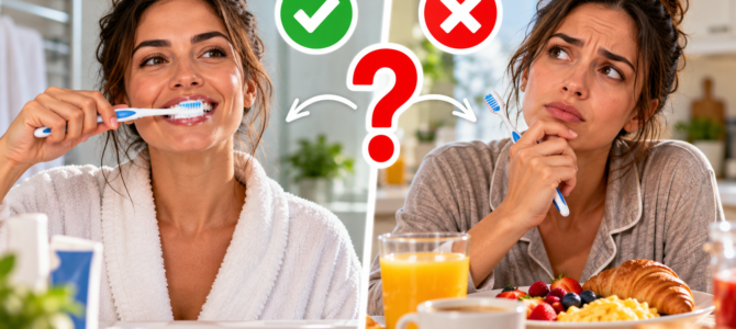¿Cuál es la forma correcta de lavarse los dientes: antes o después del desayuno? La respuesta podría sorprenderte