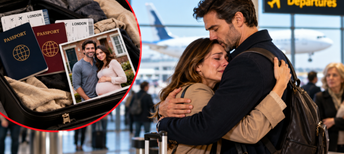 Abracé a mi esposo en el aeropuerto mientras se despedía para viajar a Londres por tres años. Él no sabía que yo había descubierto lo que escondía en su maleta.